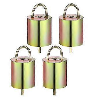 Copper Cow Bells 8Pcs Golden Metal Pendants for Sheep Cattle Farm Decor