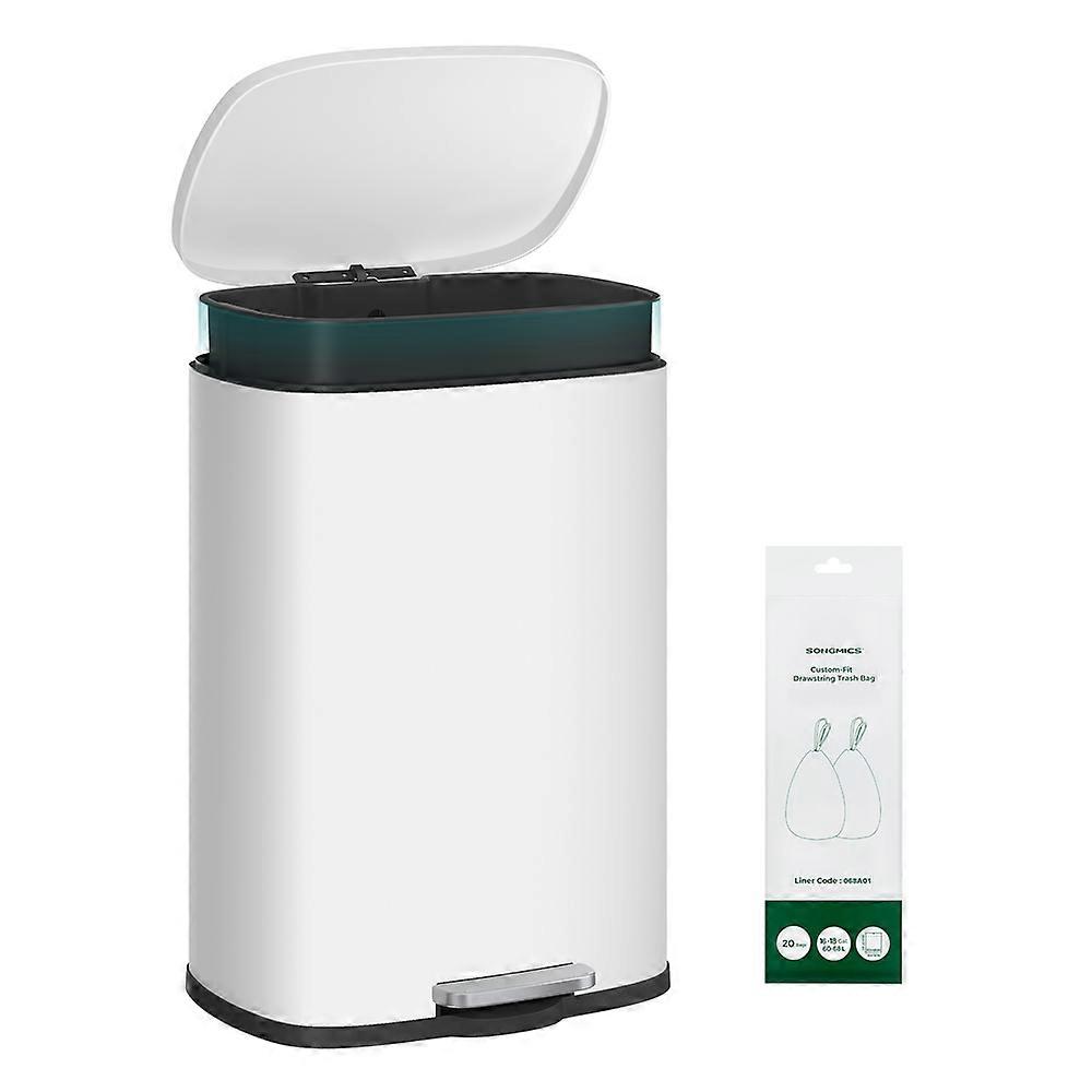 Soft close stainless steel trash can for kitchen