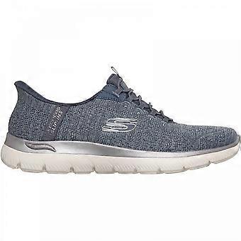 Women's Skechers Arch Fit Summits - Soft Shimmer | Slate | Womens Slip Ins Trainers
