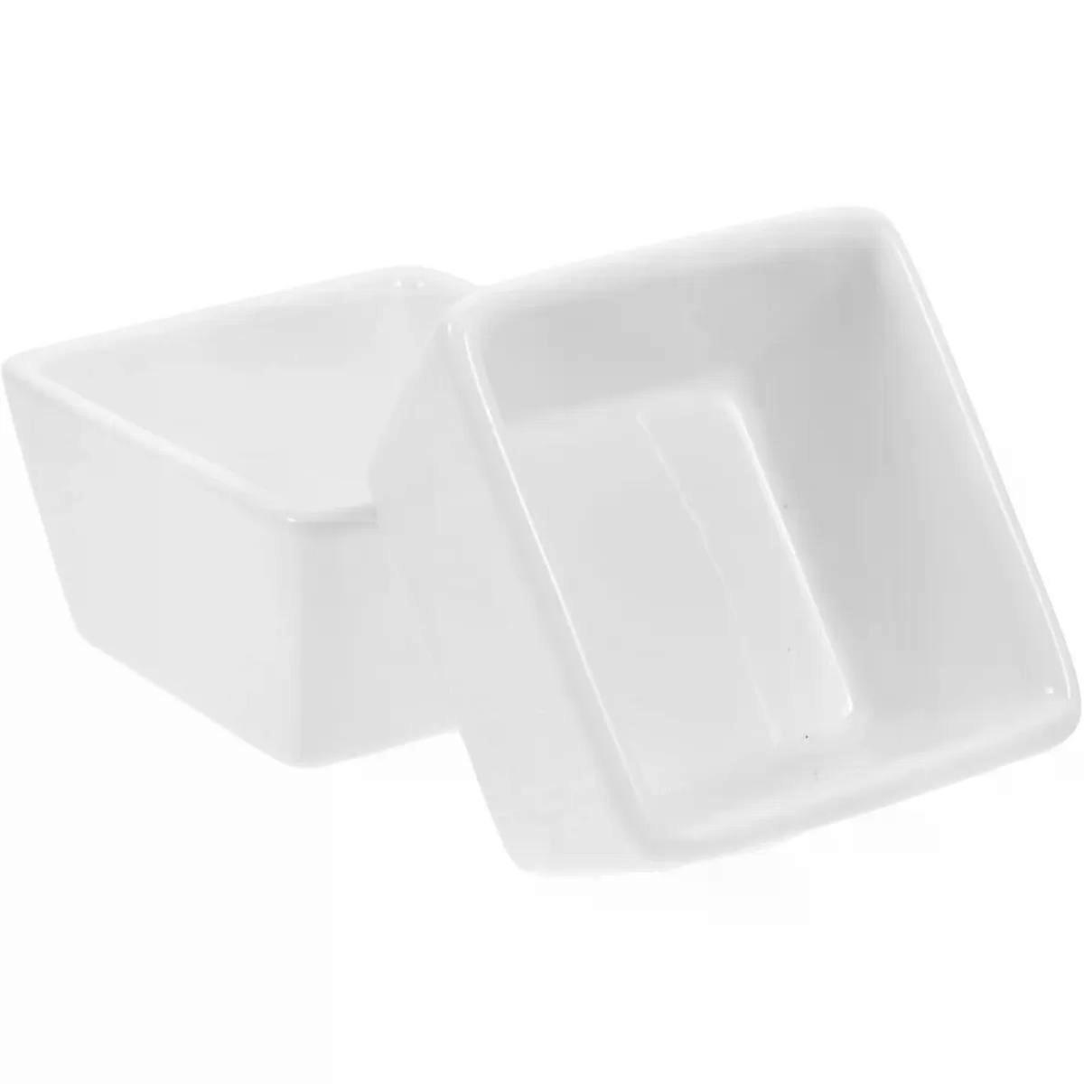 2pcs Ceramic Cube Candy Storage Jars for Tabletop Serving