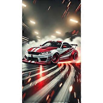 Red White Sports Car Jigsaw Puzzle TU463