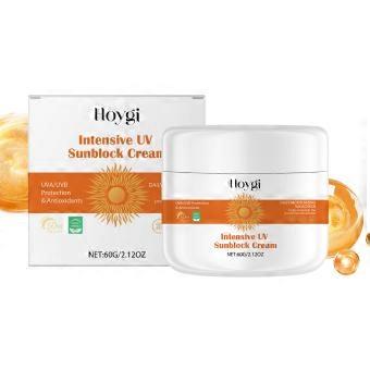 Anti-Aging Sunscreen Moisturizer Contains Glyceryl Stearate, Aloe Vera Extract, And Hyaluronic Acid