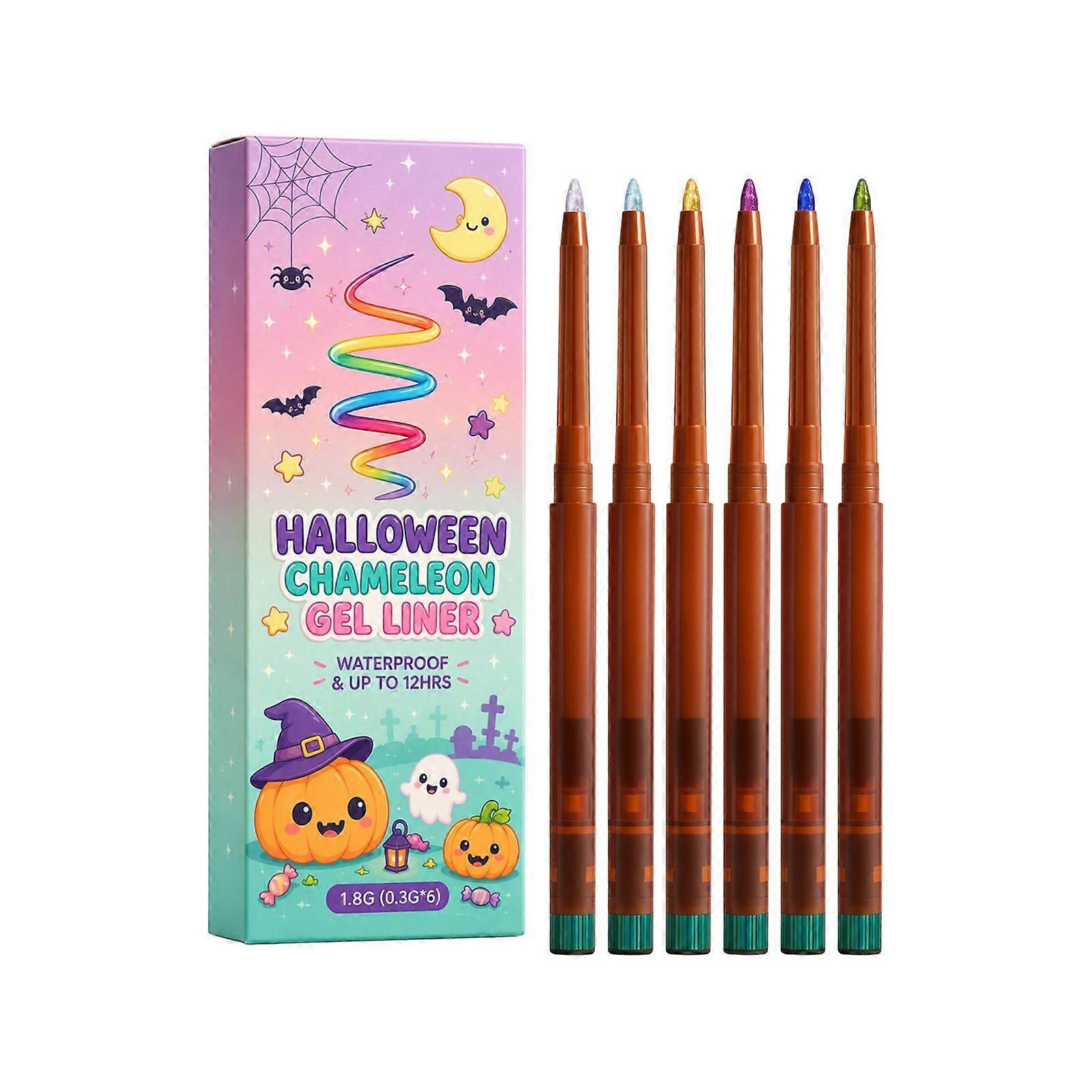 6 Pc Colour-Changing Gel Eyeliner