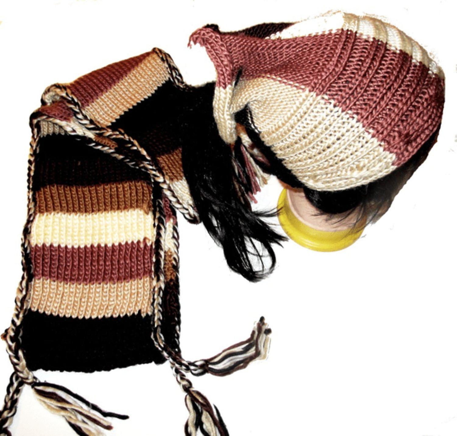 Scarf with ponytail cap