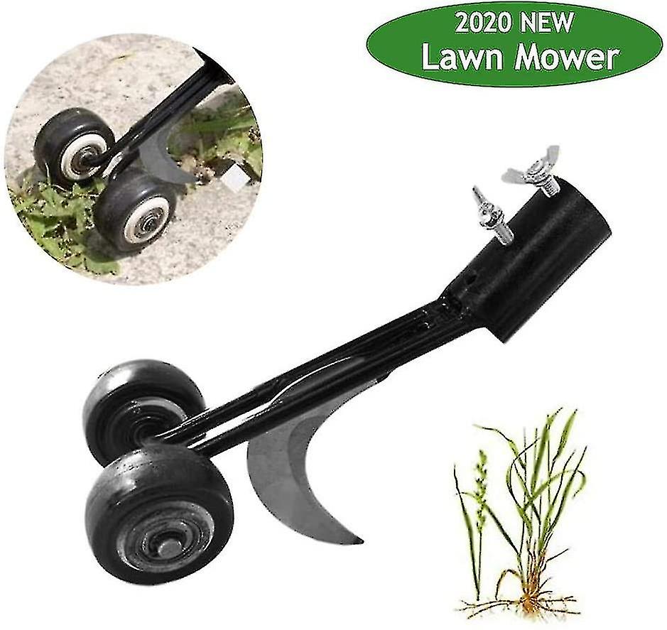 2-in-1 Lawn Mower With Two Wheel Weed Puller, Weed Puller, Pull Weeds
