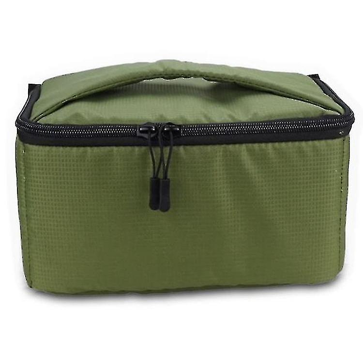 Edal Water-resistant Dslr Padded Insert Case Waterproof Zipper Removable Partition Camera Bags(army Green)