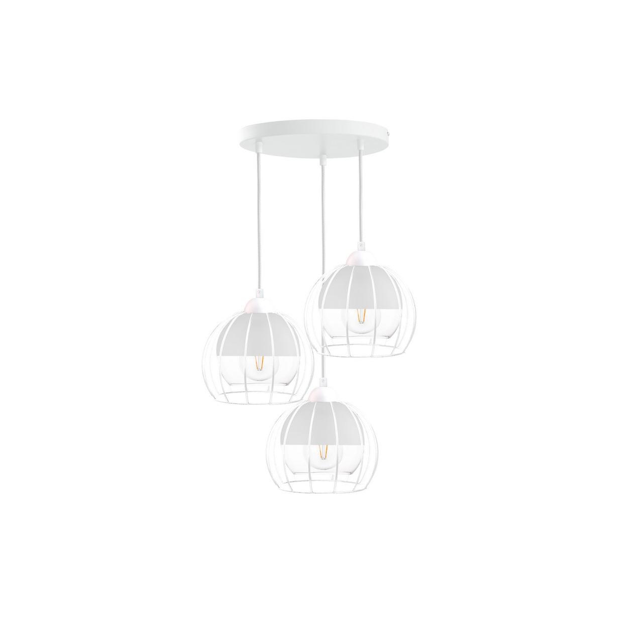 Keter Solo Cluster Pendant Ceiling Light White, 30cm, 3x E27