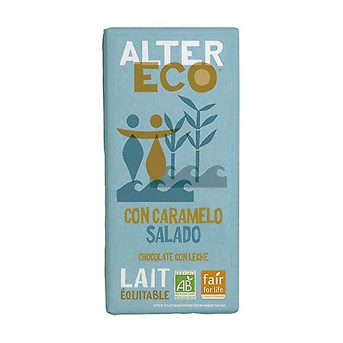 Organic milk chocolate with salted caramel 100 g