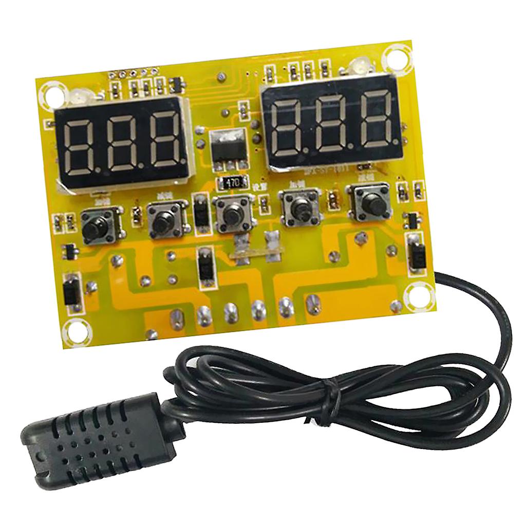 DC 220V Dual Digital Thermostat Temperature Humidity Controller 10A 1CH