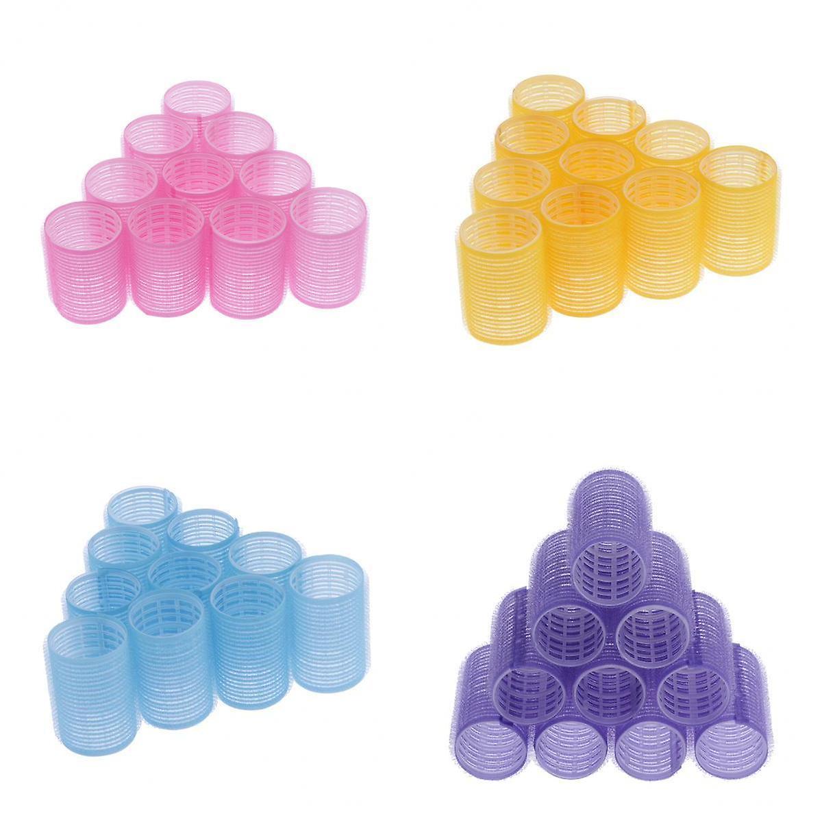 30x Self Grip Hair Rollers Curling Curls Waves Cling Stick Styling Tool 48mm