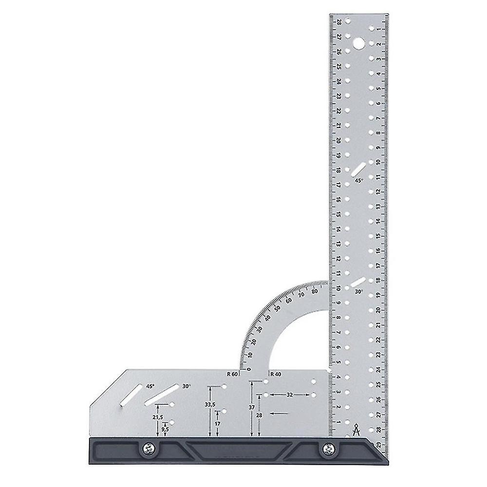 Woodworking Multi-functional Marking Ruler T-shaped Ruler Universal Angle Ruler Hole Ruler