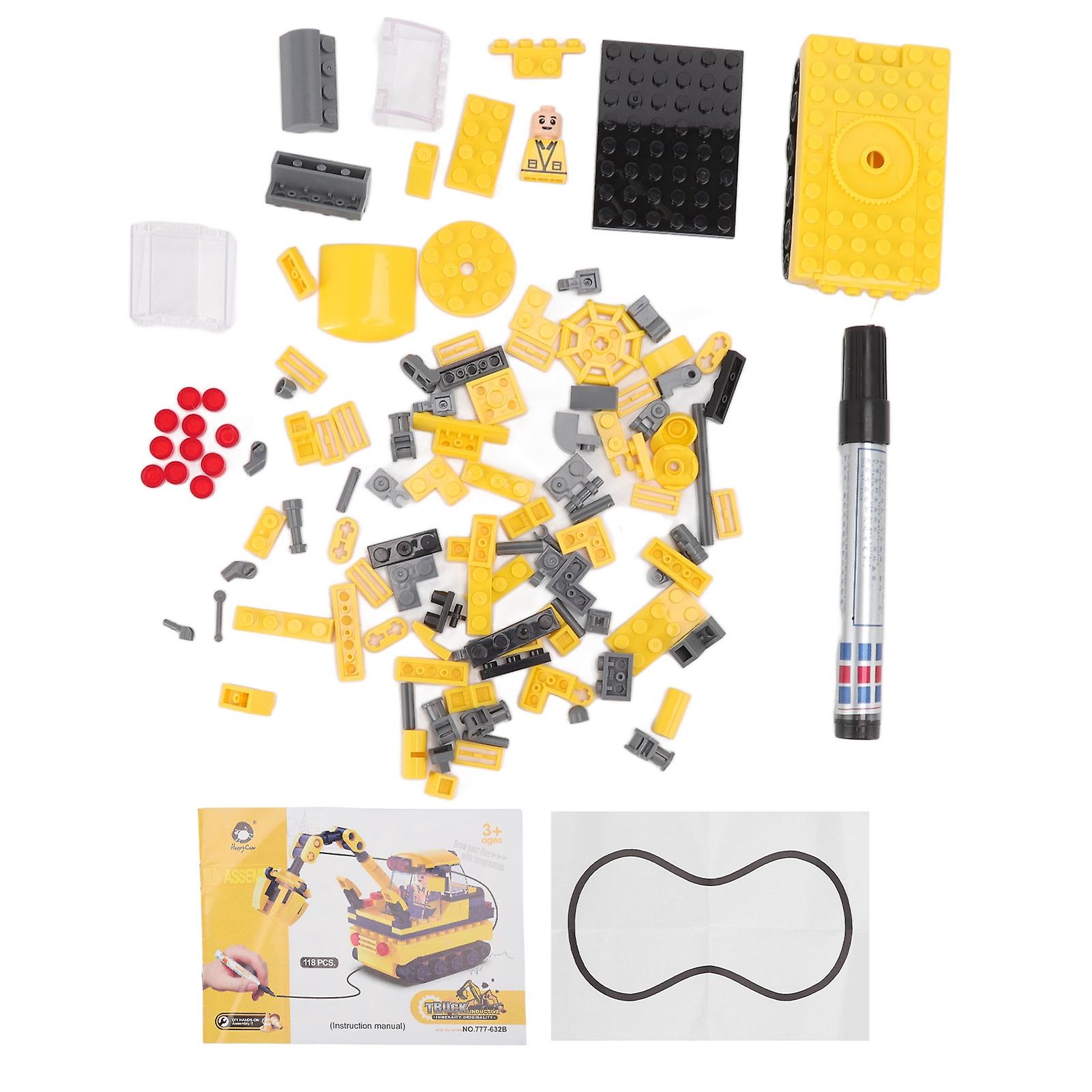Building Block Toy Car with Optical Sensor for Kids Ages 3+