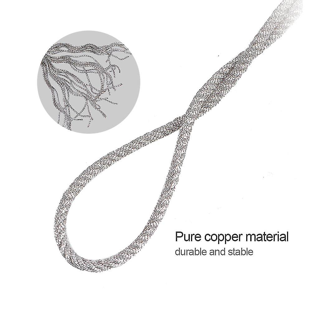 2m 32-Strands High Temp Resistant Twisted Silver Speaker Wire