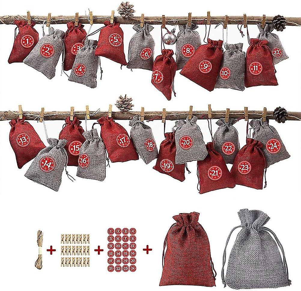 Christmas GiftAdvent Calendar, 24pcs Christmas GiftHealing Crystal Advent Calendar, Geographic Rock