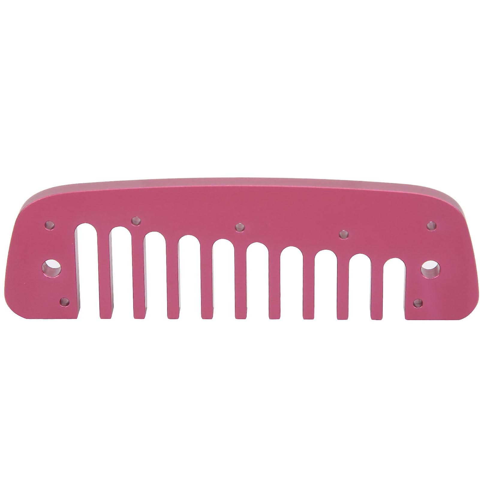 10-Hole Aluminum Alloy Comb Harmonica Part Small Musical Instrument Fitting for Beginner Rose Red Portable Durable