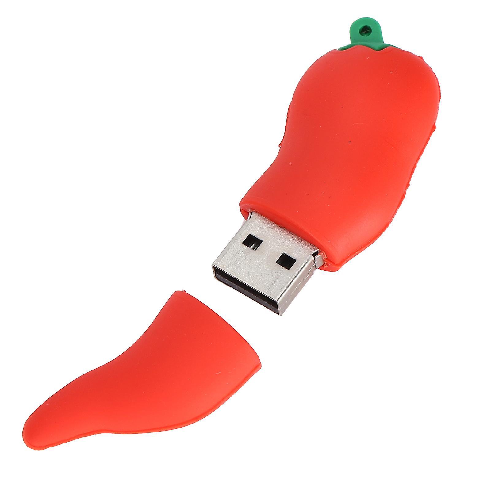 16GB Red Pepper Shape USB 2.0 Flash Drive Cute Memory Stick