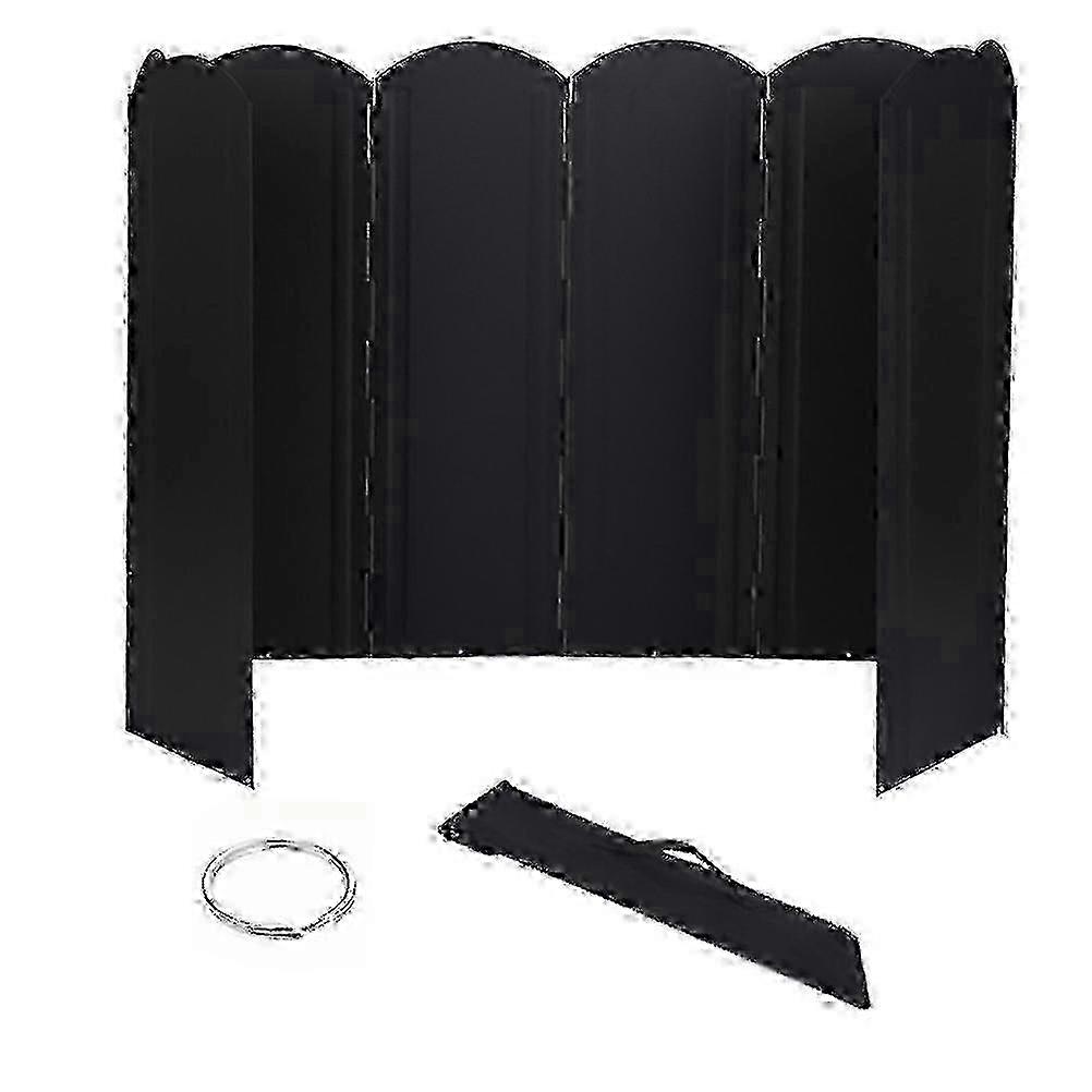 Compact Foldable Camp Stove Windshield with Carry Case - 8 Panels for Outdoor Cooking