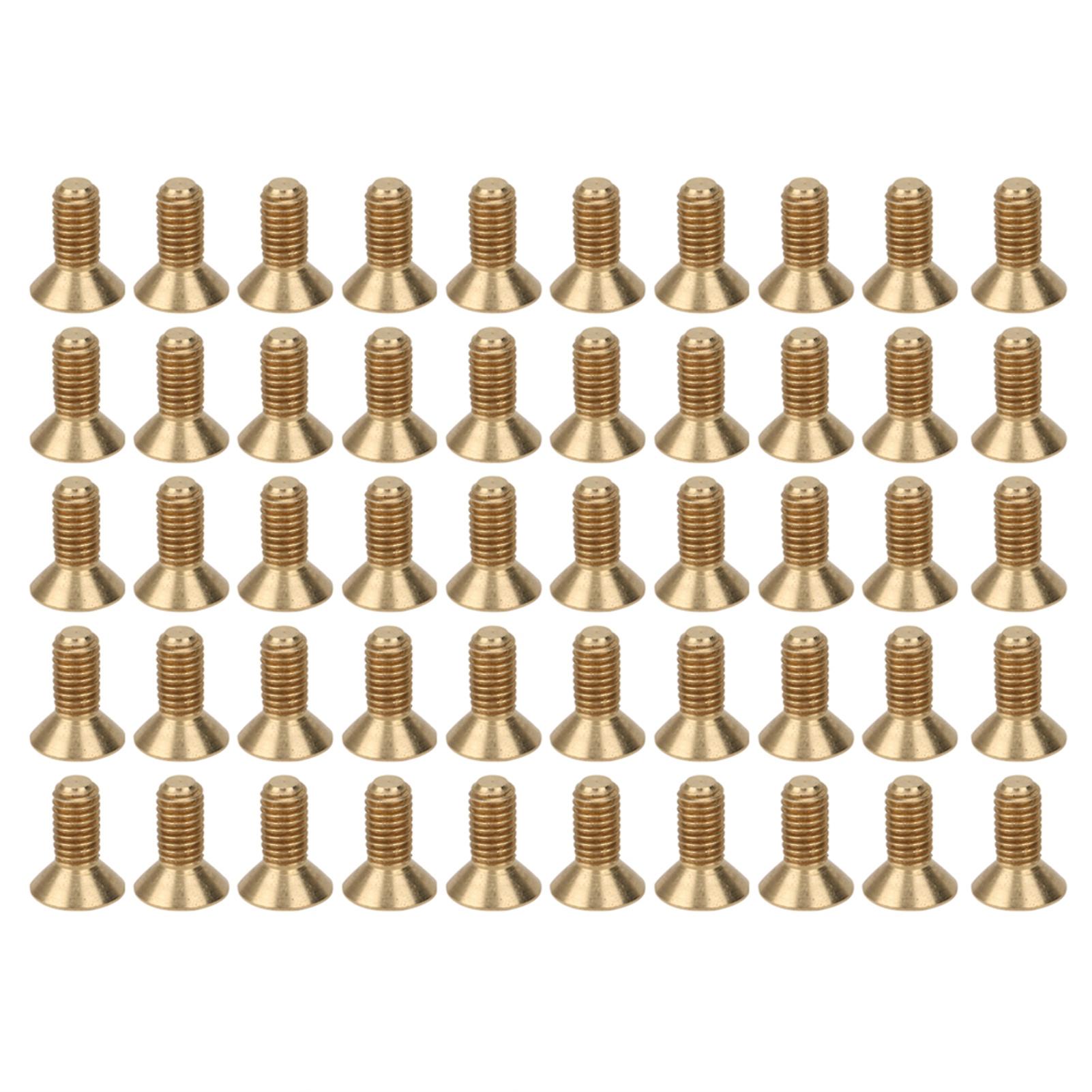 50Pcs Flat Hex Socket Screw M3 Pure Copper Countersunk Head Industrial Hardware ToolM3 x 8