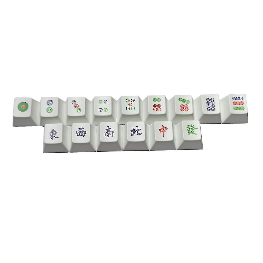 15pcs Pbt Oem Height Mahjong Keycap Dye Sublimation Keypad Keycap Mechanical