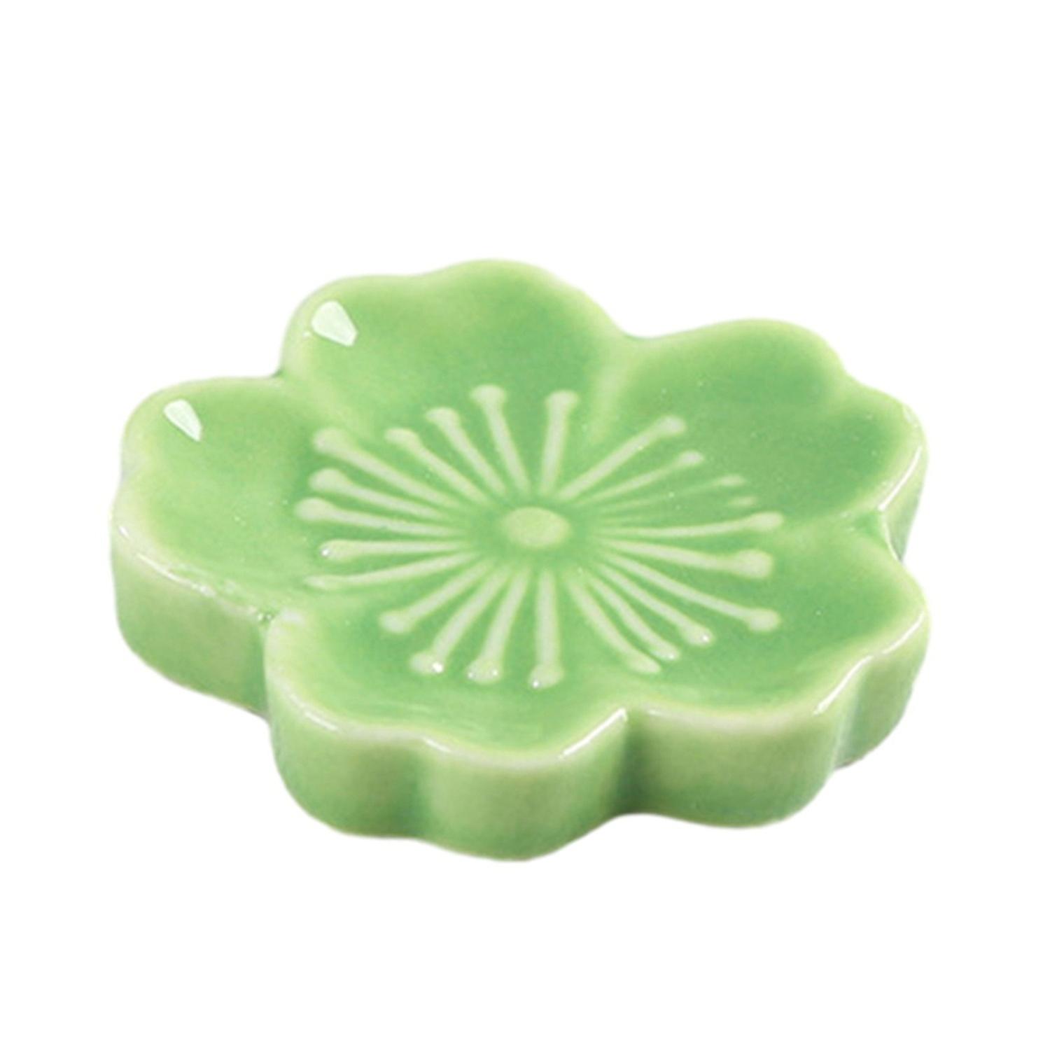 Chopstick Rest Sakura Shape Ceramic Chopstick Holder Versatile Tableware Holder for Home Kitchen