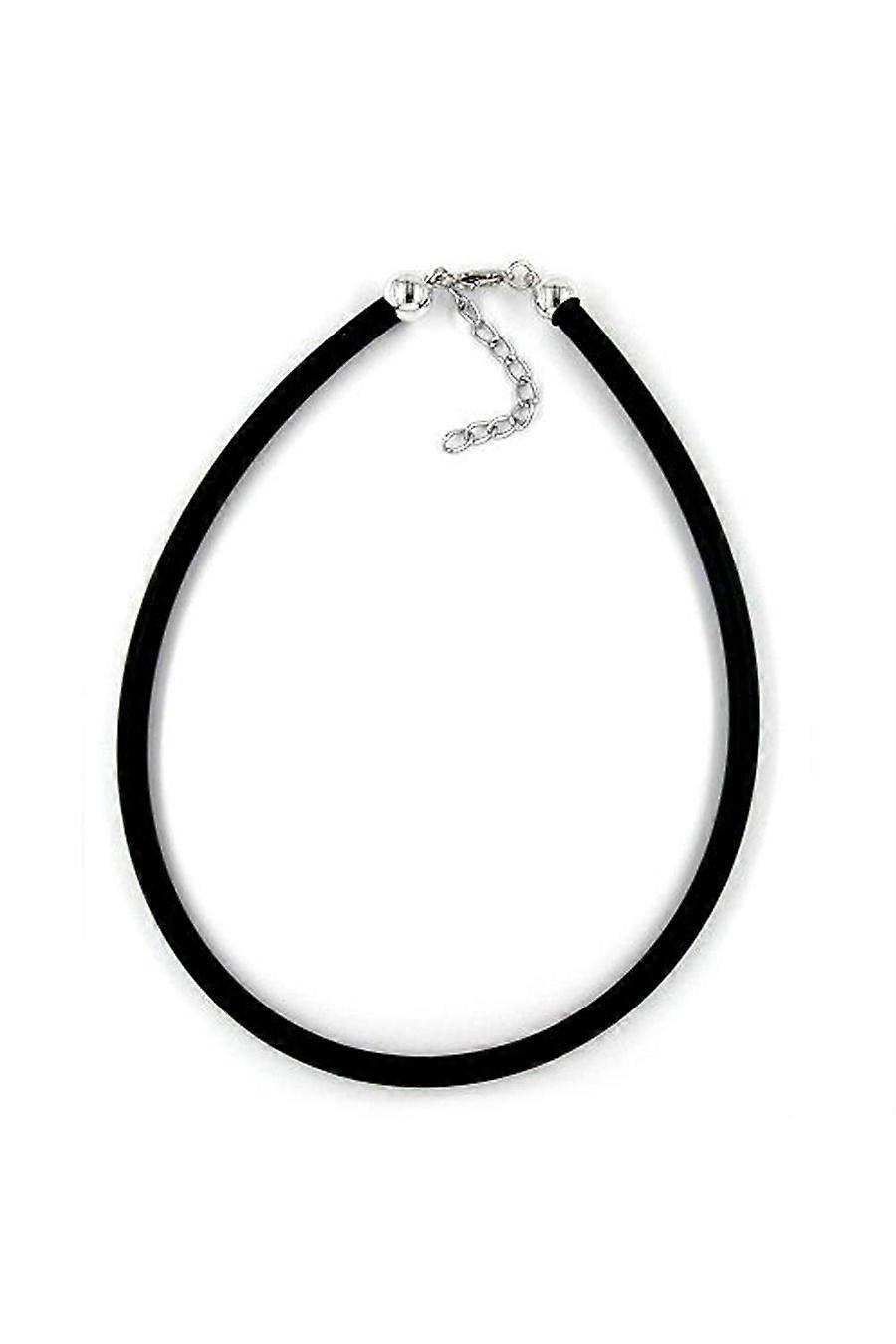 Necklace 6mm Rubber Silver Clasp - Gl00774-40