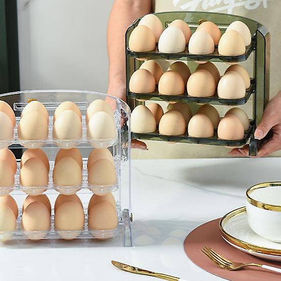Egg Holder Transparent Keep Freshing Compact Practical 24 Grids Duck Egg Organizer Case Kitchen Shelf Daily Use