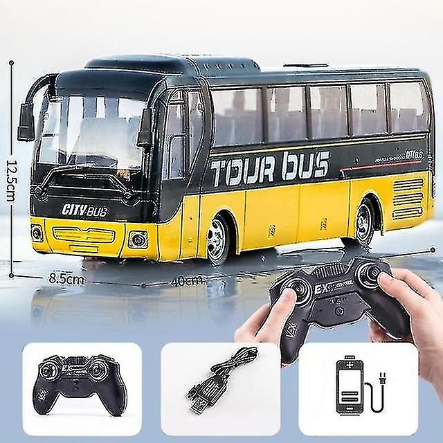 Wireless remote control bus with light simulation electric large double-decker bus boy toy