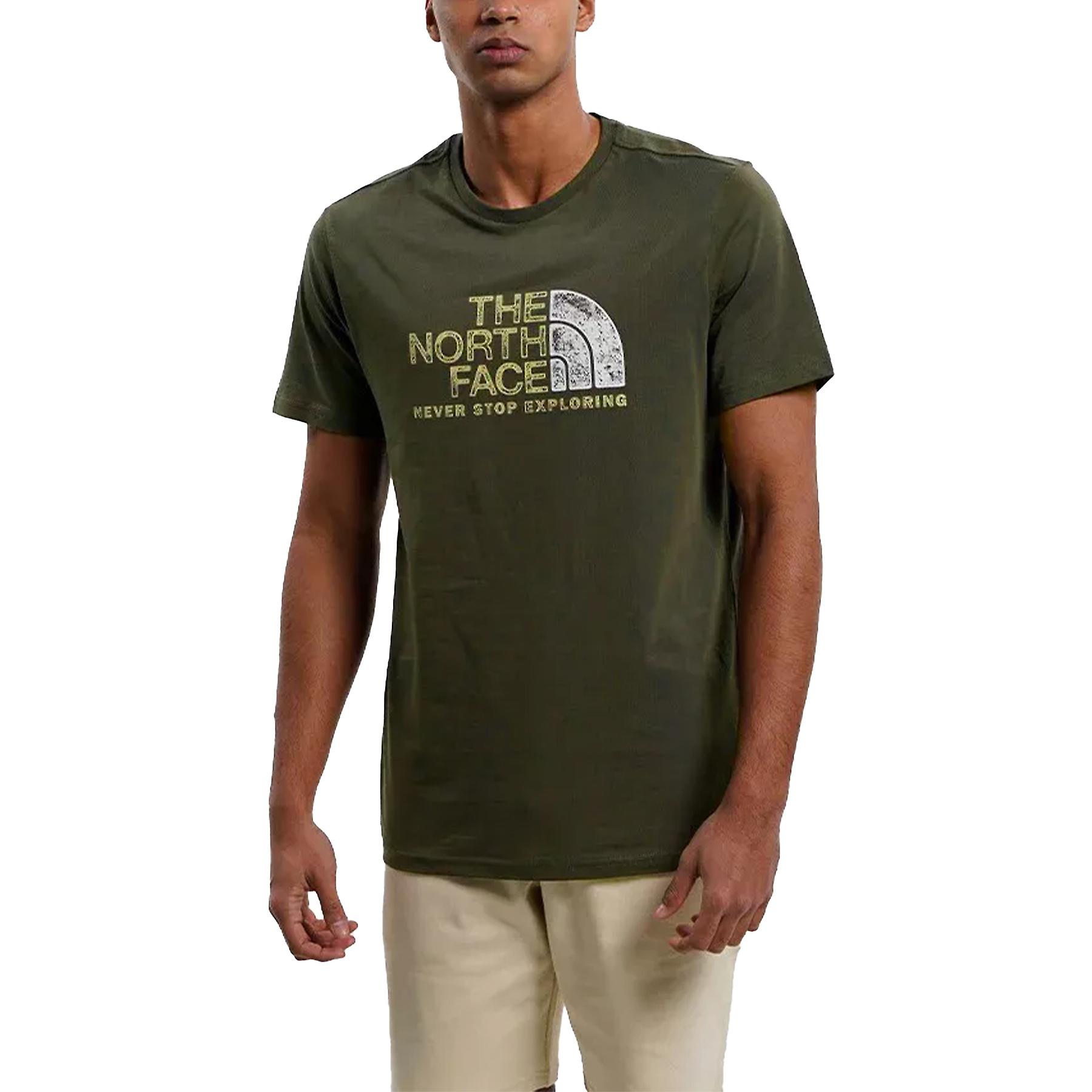 The North Face Mens T Shirts Rust Logo Short Sleeve Cotton Crew Neck Summer Tee