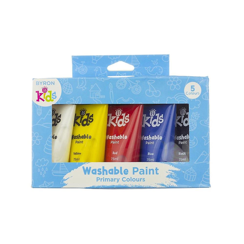 Jasart Byron Kids Vibrant Washable Paint Set Pack of 5 Child-Safe and Non-Toxic