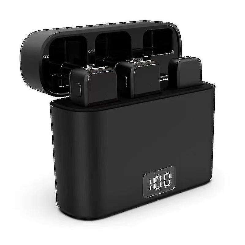 Wireless lapel microphone for iphone, professional lavalier mic, with charging case, smart function 