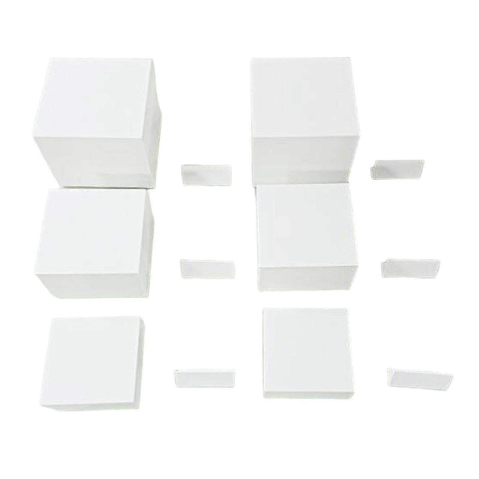 6Pcs Acrylic Cube Display Box Riser Nesting Riser Stands for Food Cosmetics