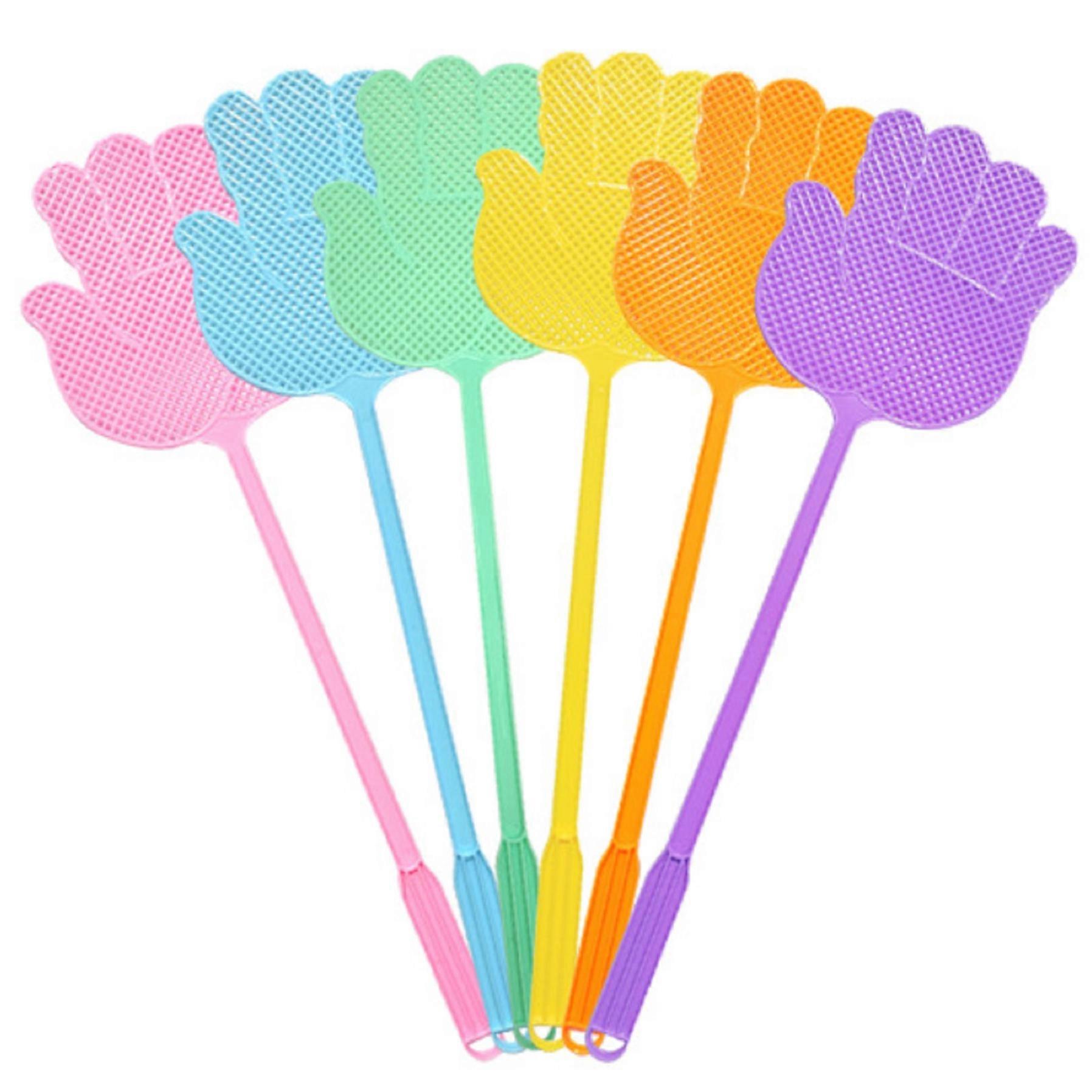 6pcs Colorful Funny Hand Fly Swatter - Durable, Easy-to-Use, Mosquito-Controlling, Indoor/Outdoor Fly Killer for Home, Classroom, Office - Perfect for