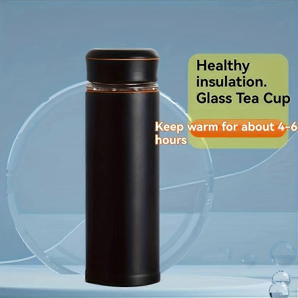 Bouteille à vide intérieure en verre, bouteilles de thé isothermes en verre à haute teneur en borosilicate et en acier inoxydable, tasses à thé thermiques de voyage, pour boissons chaudes et froides