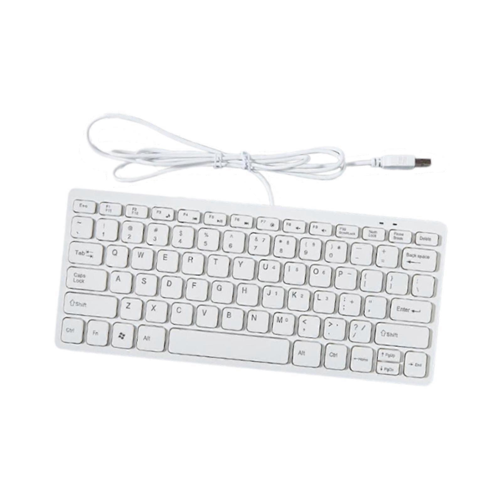 USB Wired Keyboard Small Comfortable Typing for Office Home Desktop Computer Black