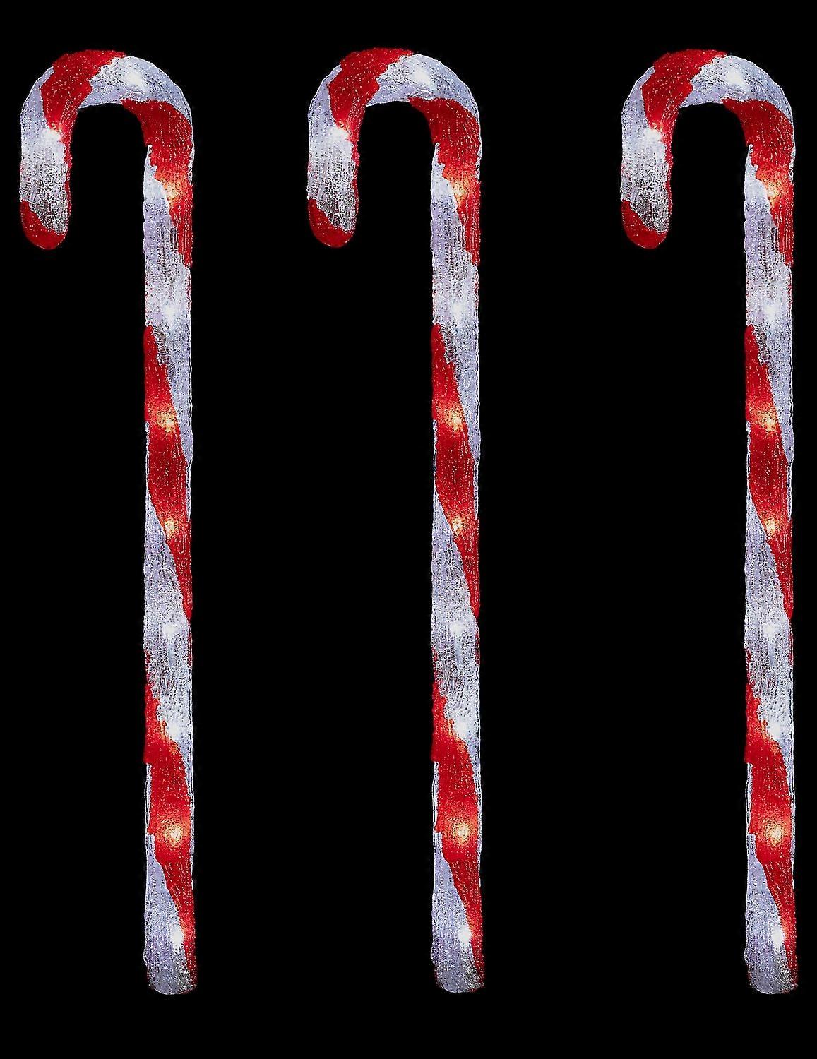 3 Koristeet lumineuses sucre d'orge 70 cm