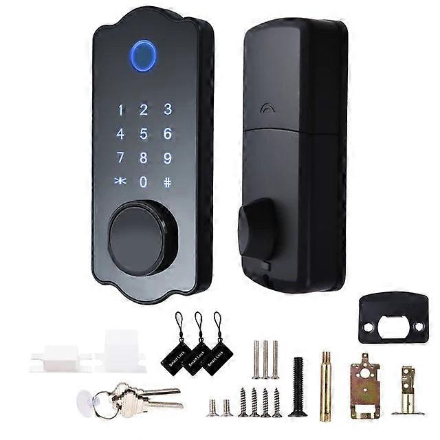 Keyless Entry Smart Waterproof Door Lock - 5 In 1 (ttlock App, Ic Card, 150 Codes, Electronic Fingerprint)