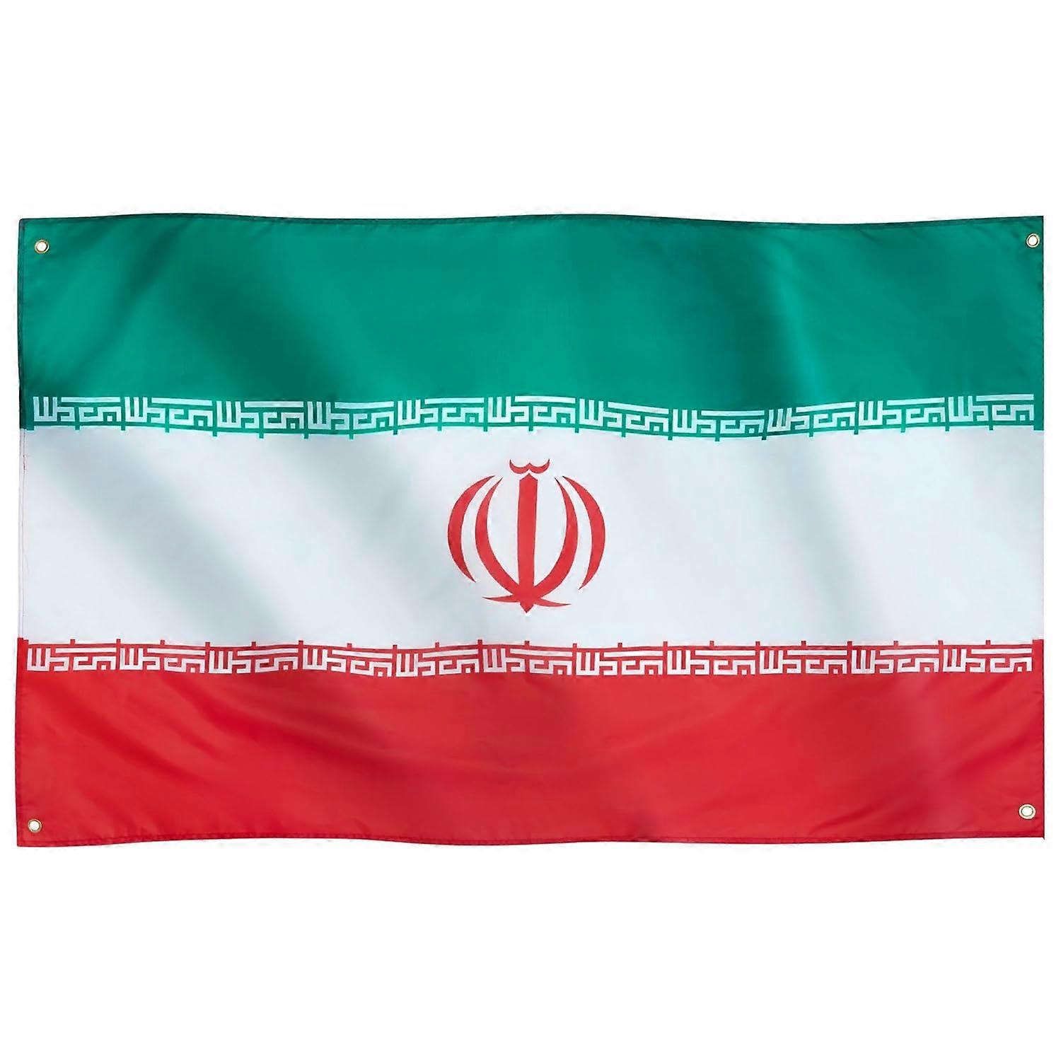 Iran Flag,Eyelet In Every Corner, Iranian Flag, Islamic Republic of Iran, Persia,Premium Flags, Inside, Outside, Vivid Colours