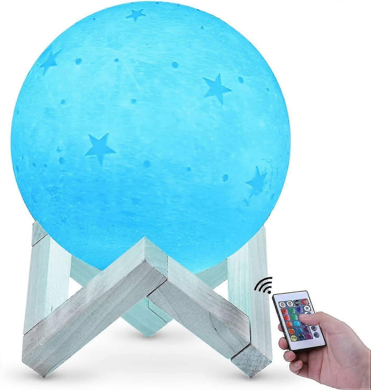 light 20cm screen star moon colors rechargeable touch pattern