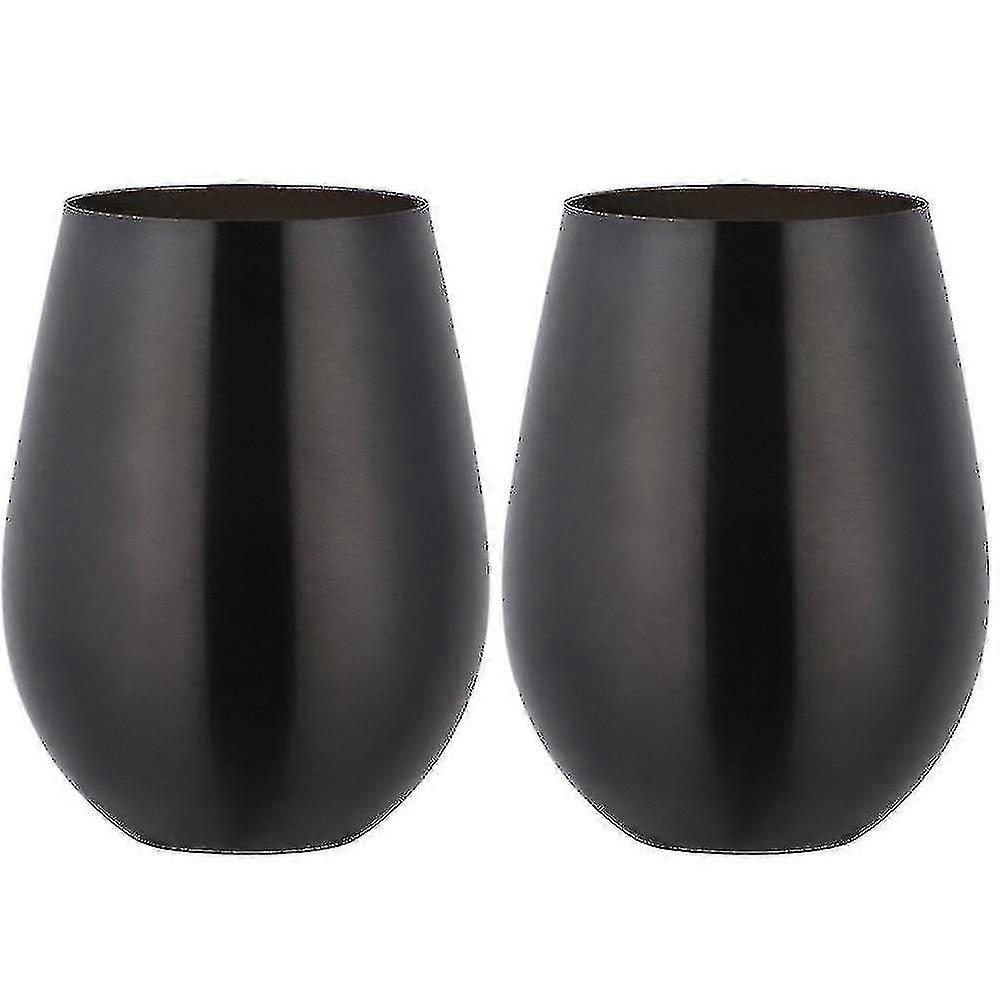 2 stk rustfritt stål stemless glass for reise