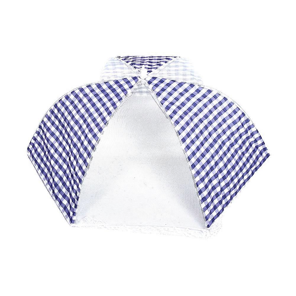 Collapsible Food Umbrella Cover Pop Up Dome Mesh Fly Wasp Insect Net BBQ Picnic Blue