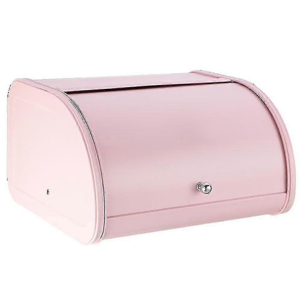Metal Bread Box Bin Kitchen Storage Containers Roll Top Lid Kitchenware Storage