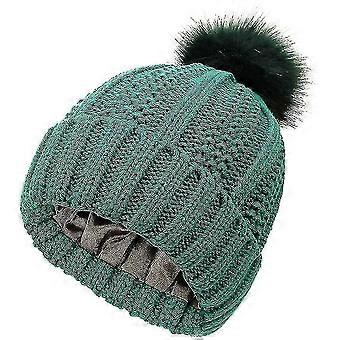 Winter Mützen Hüte für Frauen Chunky Fleece Faux Fur Pom Pom Bobble Hat Frauen