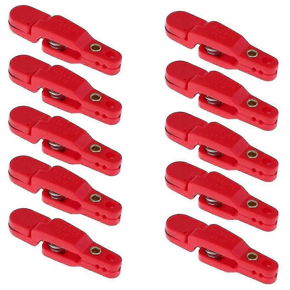 10pcs padded snap weight line leader release clip red