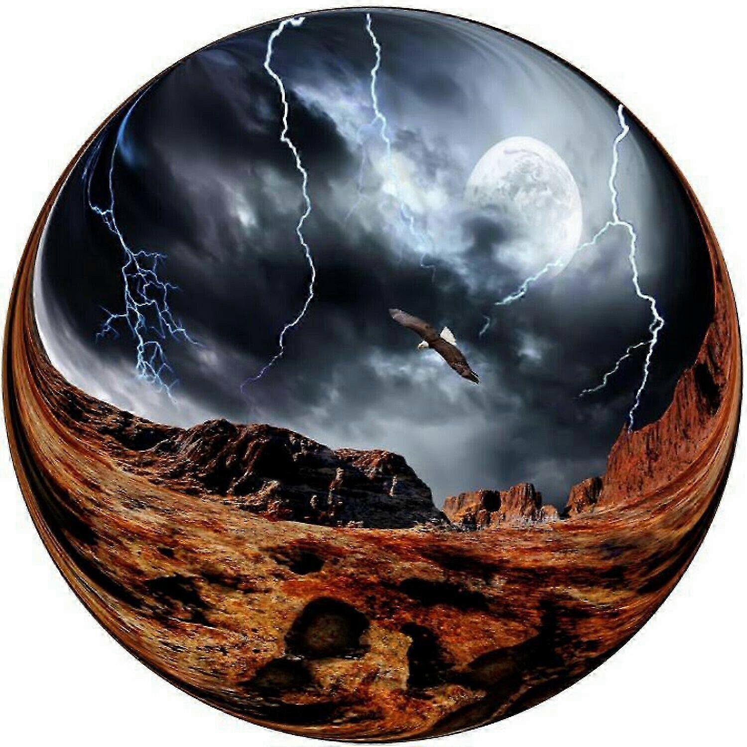 1000 Pieces Round Jigsaw Art Puzzle 27" Eagle In The Sky