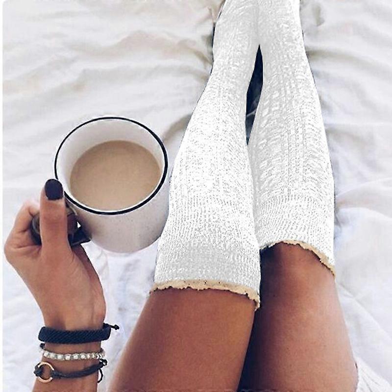 Warm Lace Over The Knee Socks Stack Socks Woman