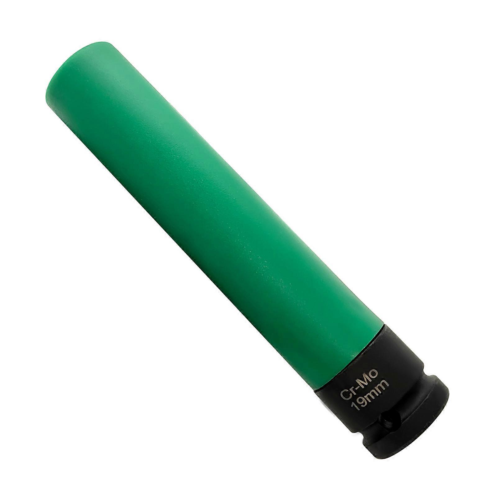 1/2'' Drive 19 mm Lug Nut Impact Socket, CR-MO Non-Marring Extra Deep Thin Wall Wheel Lug Nut Socket