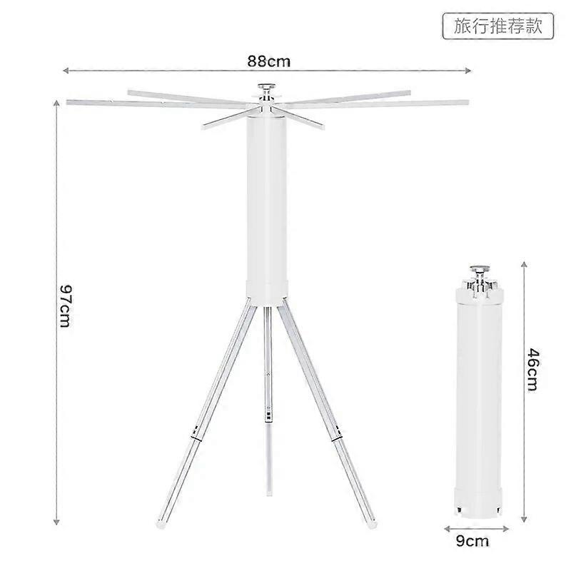 Collapsible Portable Tripod Clothes Drying Hangers,Height-Adjustable Aluminium Alloy Laundry Rack for Travel,Removable Hanger
