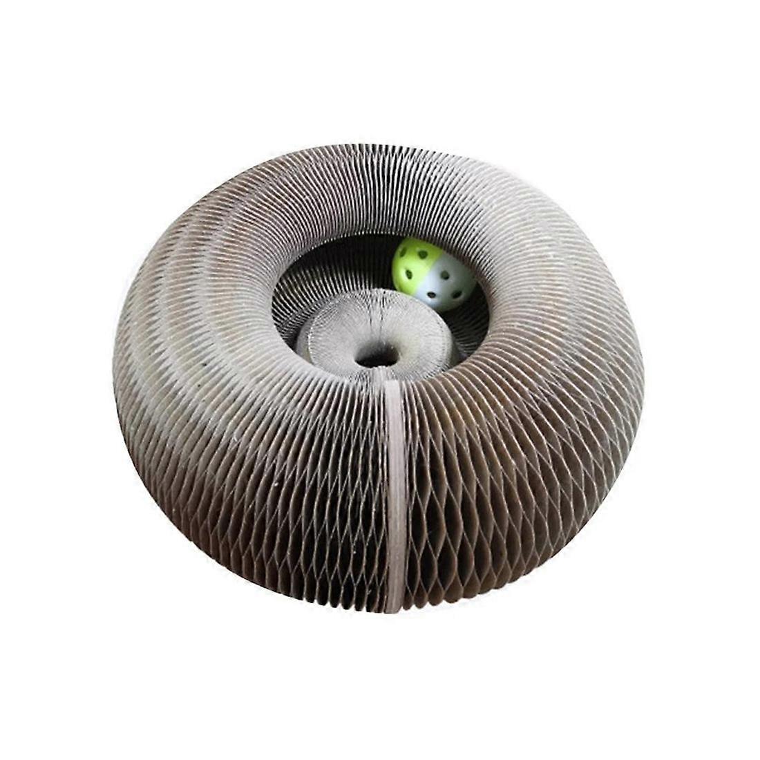 Funny Pet Scratching Board Round Shape Folding Litter Claws and Itching Tool Toys