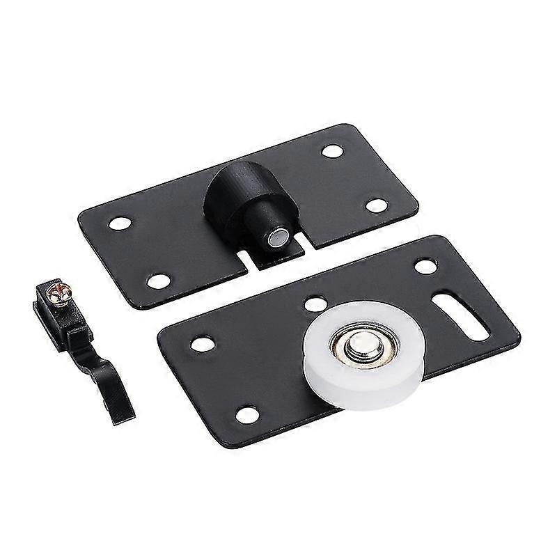 Schiebetür Roller Mute Nylon Räder Getriebe Schiene Kits, 30mm Möbel Rollenräder Gleiträder, Schiebetürbeschläge Heavy Duty Türläufer