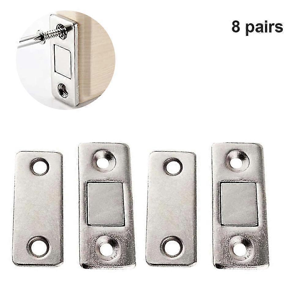 8 Pcs Ultra-thin Invisible Magnetic Door Stoppers, Drawer Magnet Catch,punch-free Magnetic Door Closer,magnetic Door Stop For Cabinet Cupboard